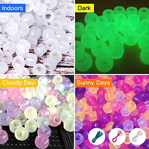 Korlon 1500 Pcs UV Beads Color Changing Sun Sensitive UV Reactive ...
