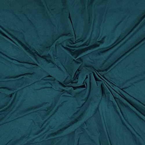 Dark Teal Modal Lycra Fabric Jersey Knit by The Yard 4 Way Stretch...