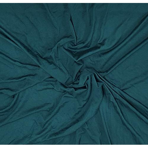 Dark Teal Modal Lycra Fabric Jersey Knit by The Yard 4 Way Stretch...