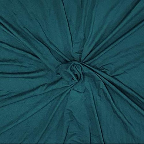 Dark Teal Modal Lycra Fabric Jersey Knit by The Yard 4 Way Stretch...