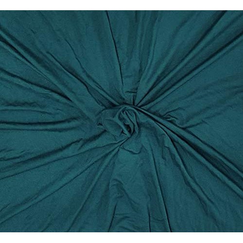 Dark Teal Modal Lycra Fabric Jersey Knit by The Yard 4 Way Stretch...