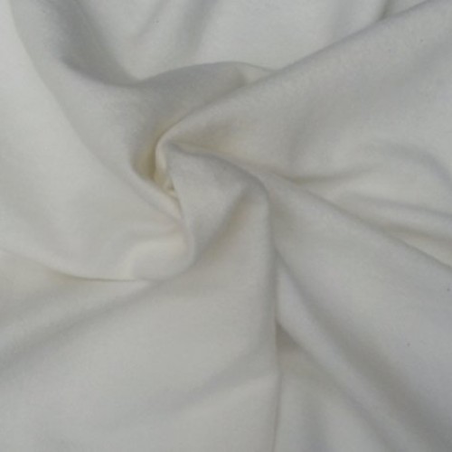 IVORY Cotton Fleece Fabric by the Yard - 62W 4/15 Blanket Sweatp...
