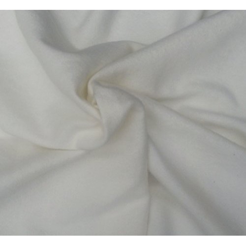 IVORY Cotton Fleece Fabric by the Yard - 62W 4/15 Blanket Sweatp...