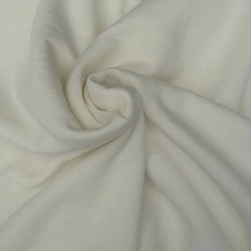 IVORY Cotton Fleece Fabric by the Yard - 62W 4/15 Blanket Sweatp...