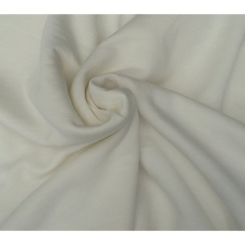 IVORY Cotton Fleece Fabric by the Yard - 62W 4/15 Blanket Sweatp...