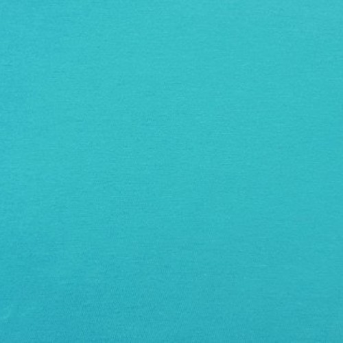 Turquoise Organic Cotton Spandex Fabric Jersey Knit Eco-Friendly b...
