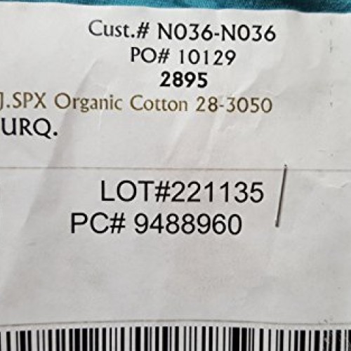Turquoise Organic Cotton Spandex Fabric Jersey Knit Eco-Friendly b...