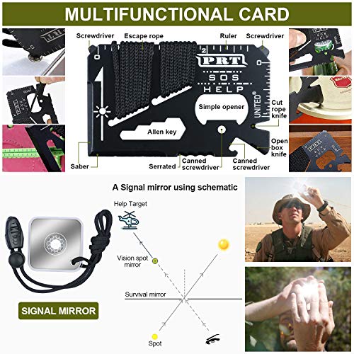 Gifts for Men Dad, Survival Gear and Equipment 17 in 1, Emergency ...