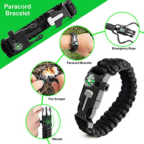 KOSIN Survival Gear, 18 in 1 Emergency Survival Kit, Professional ...