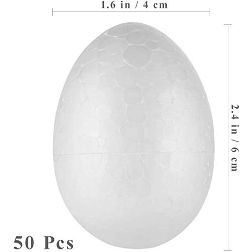 20pcs Styrofoam Easter Eggs Easter Foam Polystyrene Eggs Crafts Pa...