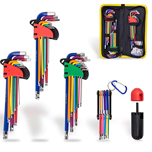 Hex Key Allen Wrench Set, Metric, Imperial, Torx, Star Long Arm Ba...