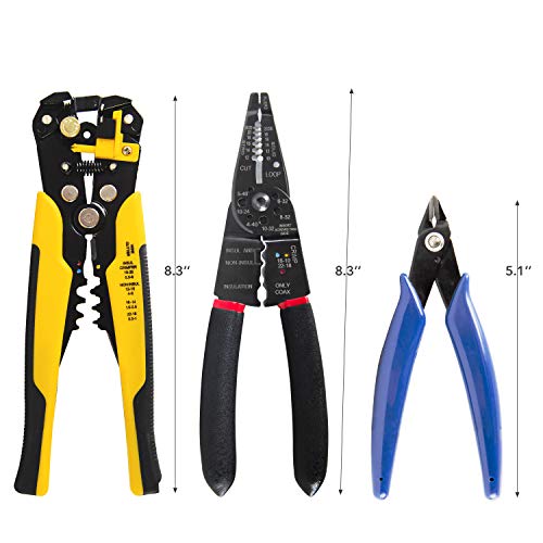 KOTTO Automatic Electrical Wire Stripper Set - Cutter and Crimping...
