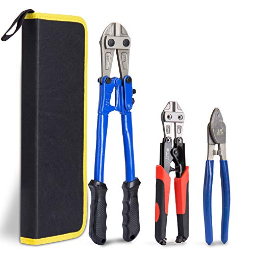 KOTTO Bolt Cutter Pliers Set Heavy Duty Soft Rubber 14 and Mini 8...