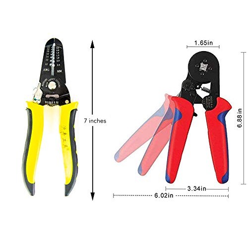 KOTTO Ferrule Wire Terminal Block Crimping Tool Plier Tool Kit Set...