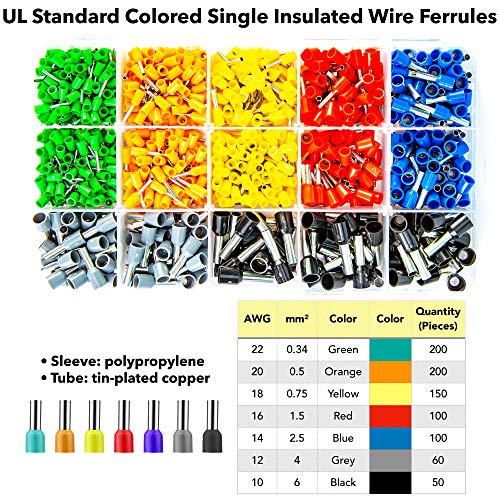 KOTTO Ferrule Wire Terminal Block Crimping Tool Plier Tool Kit Set...