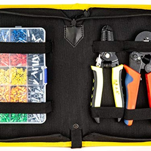 KOTTO Ferrule Wire Terminal Block Crimping Tool Plier Tool Kit Set...