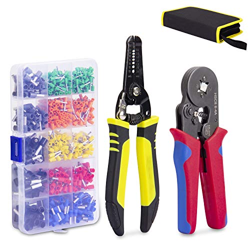 KOTTO Ferrule Wire Terminal Block Crimping Tool Plier Tool Kit Set...