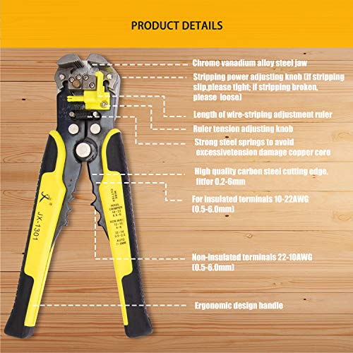 KOTTO Wire Stripper Crimping Tool Kit, 8 Inch Self-Adjusting Wire ...