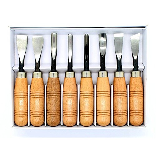 KOTVTM Wood Carving Tools 8PCS Wood Sculpture Carving Chisel Tool ...