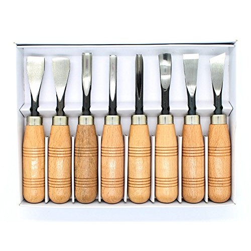 KOTVTM Wood Carving Tools 8PCS Wood Sculpture Carving Chisel Tool ...