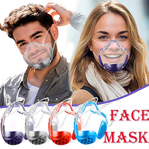 Transparent Face_Mask for Adults Men Women, Adults Outdoor Health ...