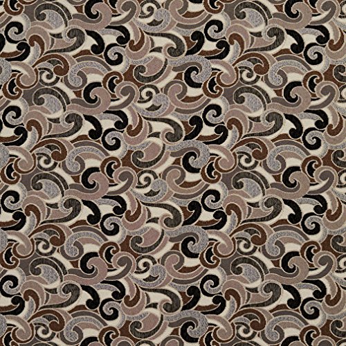 Bobcat Camel Black Brown Gray Silver Abstract Geometric Chenille F...