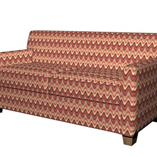 Burdy Red and Coral Abstract Wave or Contemporary Chevron Patte...
