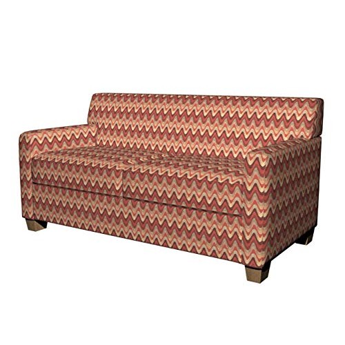 Burdy Red and Coral Abstract Wave or Contemporary Chevron Patte...