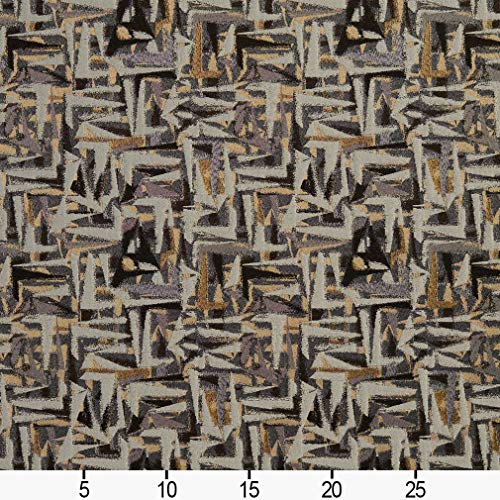Curry Abstract Black Gold Yellow Gray Silver Contemporary Abstract...