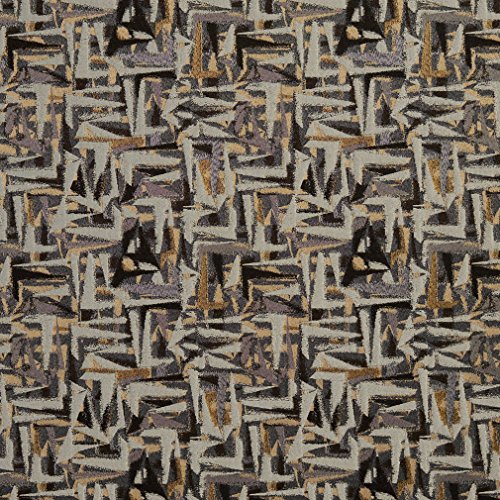 Curry Abstract Black Gold Yellow Gray Silver Contemporary Abstract...