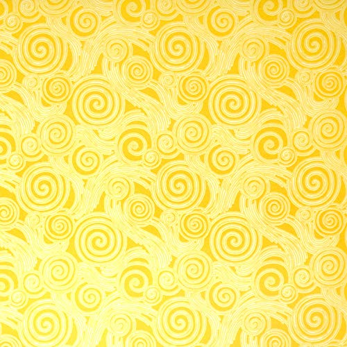 Lemon Drop Yellow Geometric Abstract Print Pattern Contemporary Mo...