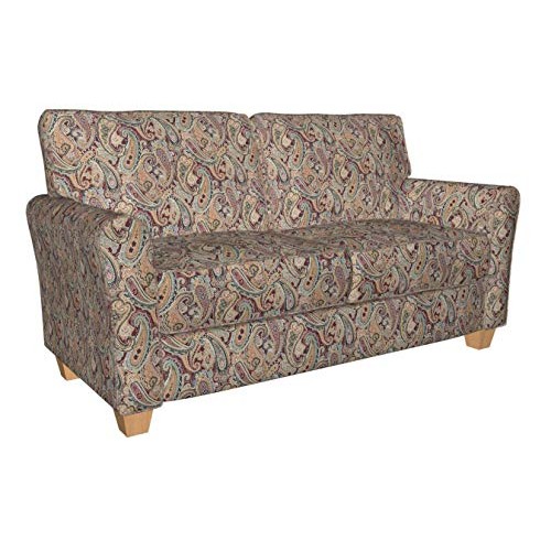 Merlot Paisley Beige Tan Taupe Burdy Red Rust Green Blue Abstra...