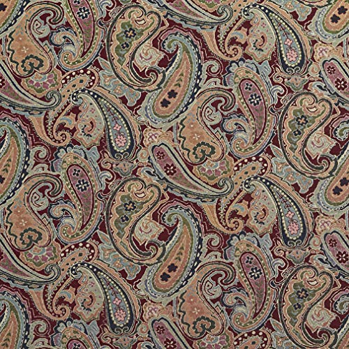 Merlot Paisley Beige Tan Taupe Burdy Red Rust Green Blue Abstra...