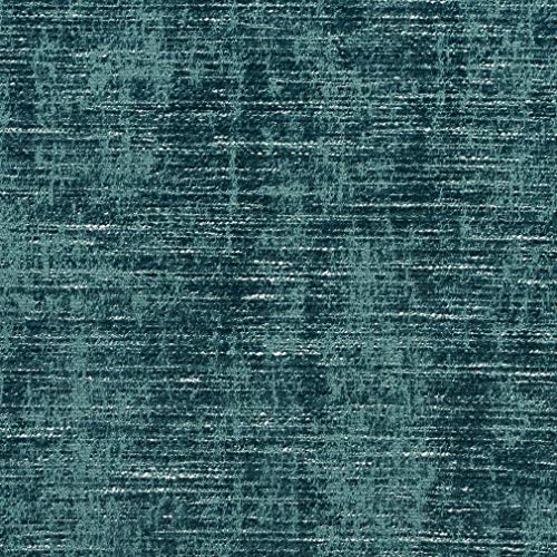 Mermaid Aqua Teal Contemporary Plain Solid Chenille Fade Resistant...