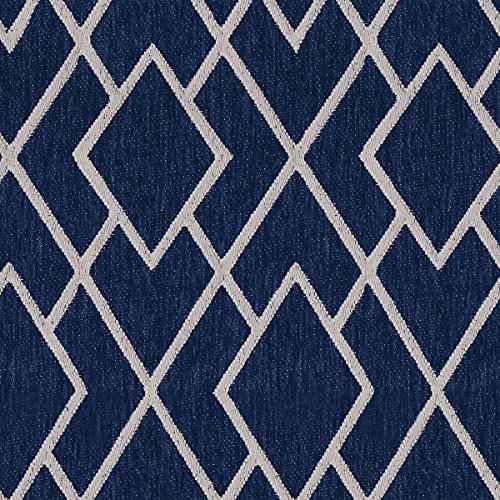 Navy Blue Cream beige taupe Geometric Woven Jacquards Upholstery F...