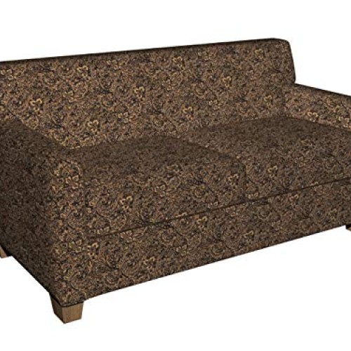 Onyx Black and Gold Large Floral Chenille Upholstery Fabric by the...