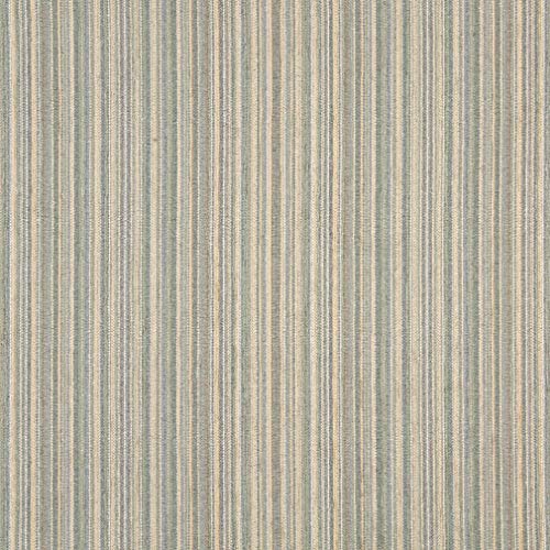 Sage Green Stripe Beige and Light Blue Small Scale Chenille Uphols...