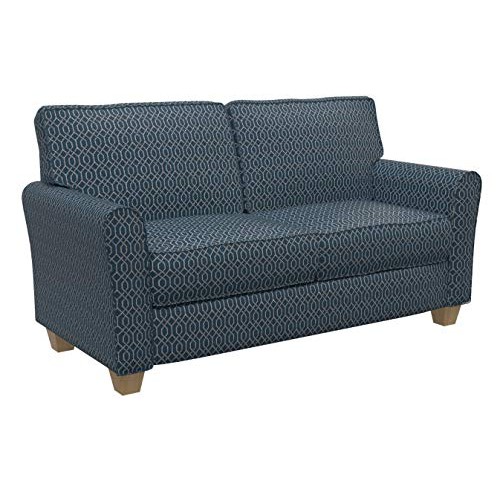 Sapphire Lattice Blue Gray Silver Contemporary Small Scale Damask ...