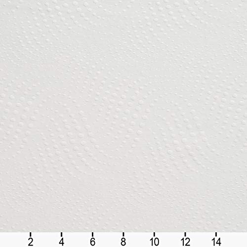 Snow White Abstract Wave Dot Pattern Texture Brocade Jacquard Upho...
