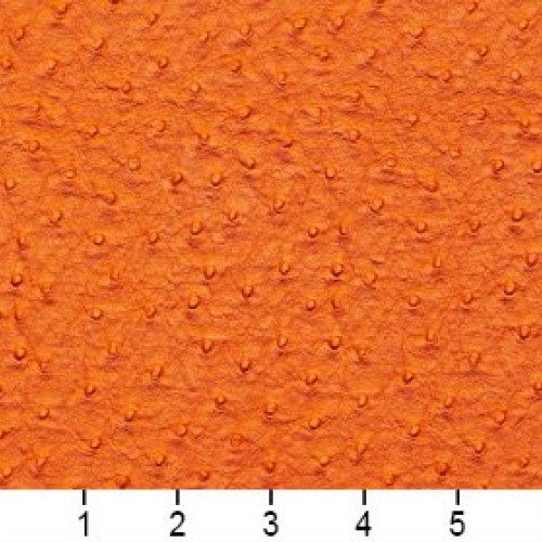 Tiger Lily Orange Ostrich Skin Animal Hide Look Vinyl Upholstery F...