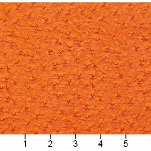 Tiger Lily Orange Ostrich Skin Animal Hide Look Vinyl Upholstery F...