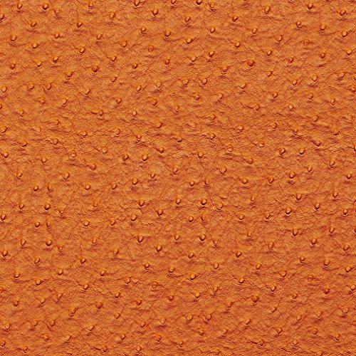 Tiger Lily Orange Ostrich Skin Animal Hide Look Vinyl Upholstery F...