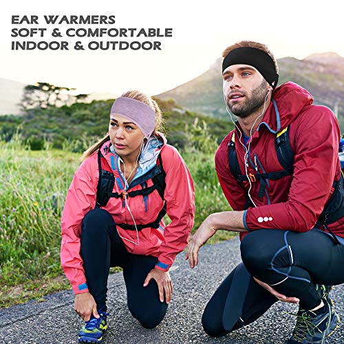 KPwarm Fleece Ear Warmers Muff, Winter Windproof Ear Headband for ...