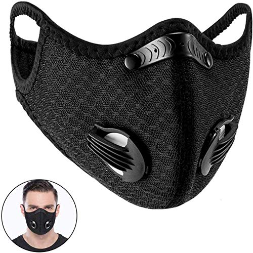 Sports Mask, Dustproof Mask Activated Carbon Filtration Exhaust Ga...