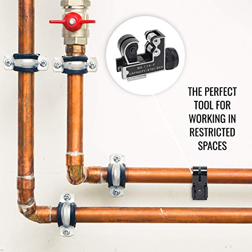 Pipe Cutter 1/8 - 1 1/8 Tube Cutter Tool for Copper Pipe, Stai...