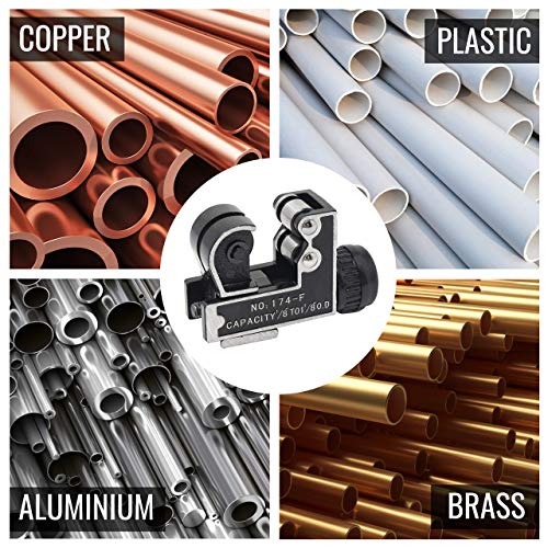 Pipe Cutter 1/8 - 1 1/8 Tube Cutter Tool for Copper Pipe, Stai...