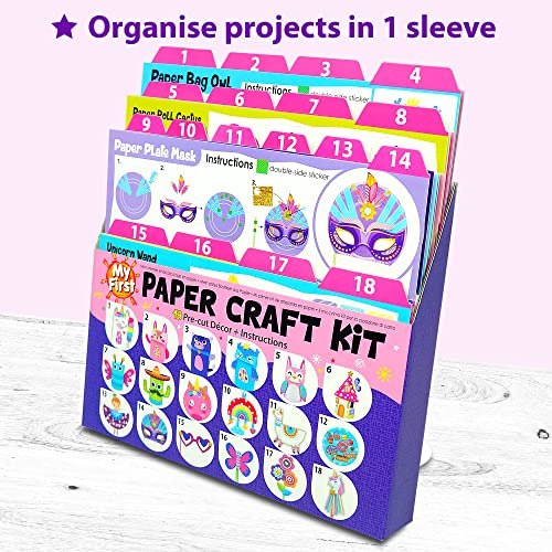 KRAFUN My First Unicorn Bunny Paper Craft Kit for Toddlers and Gir...