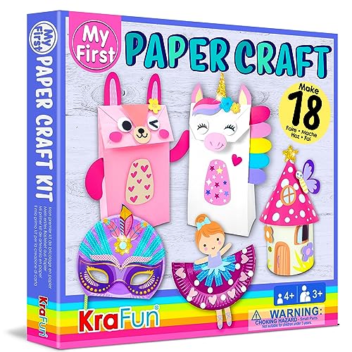 KRAFUN My First Unicorn Bunny Paper Craft Kit for Toddlers and Gir...