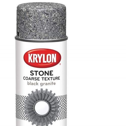 Krylon K18201 Coarse Stone Texture Finish Spray Paint, Black Grani...