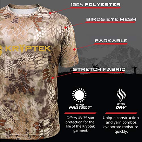 Kryptek Hyperion SS Crew with Logo - Short Sleeve Camo Hunting & F...